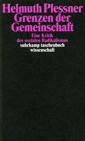 Buchcover Grenzen der Gemeinschaft | Helmuth Plessner | EAN 9783518291405 | ISBN 3-518-29140-8 | ISBN 978-3-518-29140-5