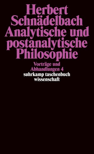 Buchcover Vorträge und Abhandlungen 4 | Herbert Schnädelbach | EAN 9783518292907 | ISBN 3-518-29290-0 | ISBN 978-3-518-29290-7