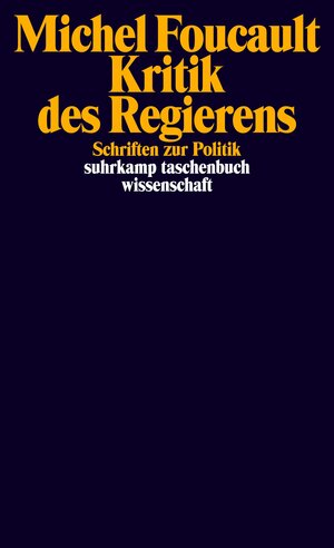 Buchcover Kritik des Regierens | Michel Foucault | EAN 9783518295335 | ISBN 3-518-29533-0 | ISBN 978-3-518-29533-5