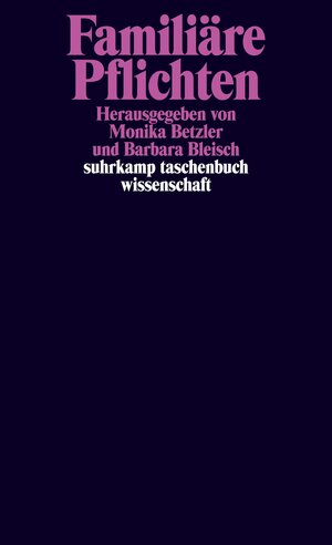 Buchcover Familiäre Pflichten  | EAN 9783518297209 | ISBN 3-518-29720-1 | ISBN 978-3-518-29720-9