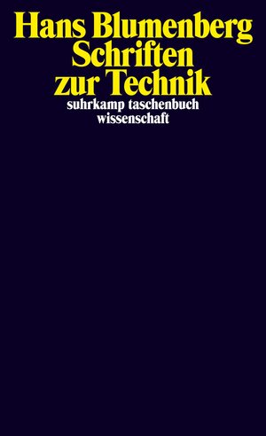 Buchcover Schriften zur Technik | Hans Blumenberg | EAN 9783518297414 | ISBN 3-518-29741-4 | ISBN 978-3-518-29741-4