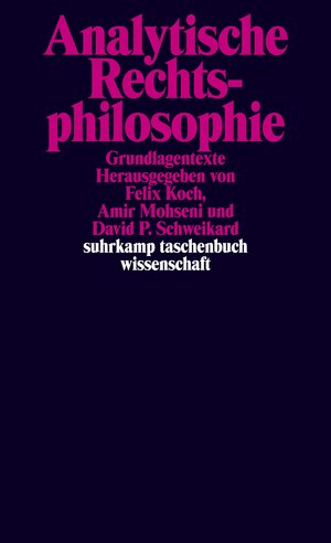 Buchcover Analytische Rechtsphilosophie  | EAN 9783518298190 | ISBN 3-518-29819-4 | ISBN 978-3-518-29819-0