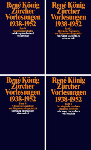 Buchcover Zürcher Vorlesungen (1938-1952) | René König | EAN 9783518298848 | ISBN 3-518-29884-4 | ISBN 978-3-518-29884-8