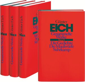 Buchcover Gesammelte Werke in vier Bänden. Revidierte Ausgabe | Günter Eich | EAN 9783518402085 | ISBN 3-518-40208-0 | ISBN 978-3-518-40208-5