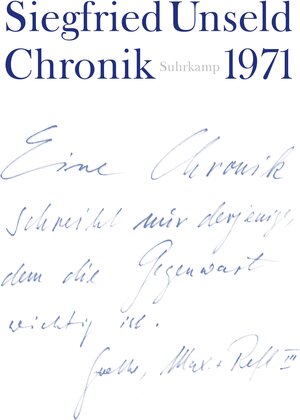 Buchcover Chronik | Siegfried Unseld | EAN 9783518422373 | ISBN 3-518-42237-5 | ISBN 978-3-518-42237-3