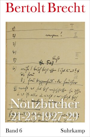Buchcover Notizbücher 21-23 | Bertolt Brecht | EAN 9783518431023 | ISBN 3-518-43102-1 | ISBN 978-3-518-43102-3