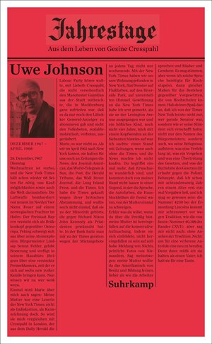 Buchcover Jahrestage 2 | Uwe Johnson | EAN 9783518464526 | ISBN 3-518-46452-3 | ISBN 978-3-518-46452-6