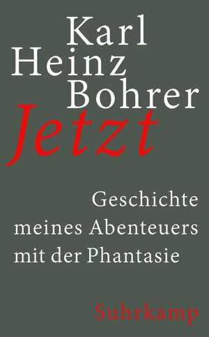 Buchcover Jetzt | Karl Heinz Bohrer | EAN 9783518468777 | ISBN 3-518-46877-4 | ISBN 978-3-518-46877-7