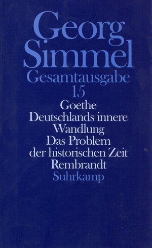 Buchcover Gesamtausgabe in 24 Bänden | Georg Simmel | EAN 9783518579657 | ISBN 3-518-57965-7 | ISBN 978-3-518-57965-7