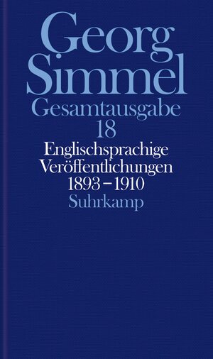Buchcover Gesamtausgabe in 24 Bänden | Georg Simmel | EAN 9783518579688 | ISBN 3-518-57968-1 | ISBN 978-3-518-57968-8