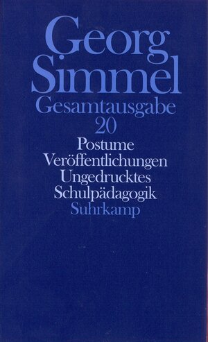 Buchcover Gesamtausgabe in 24 Bänden | Georg Simmel | EAN 9783518579701 | ISBN 3-518-57970-3 | ISBN 978-3-518-57970-1