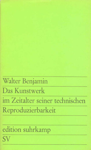 Buchcover Das Kunstwerk im Zeitalter seiner technischen Reproduzierbarkeit | Walter Benjamin | EAN 9783518734056 | ISBN 3-518-73405-9 | ISBN 978-3-518-73405-6