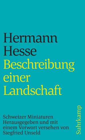 Buchcover Beschreibung einer Landschaft | Hermann Hesse | EAN 9783518764367 | ISBN 3-518-76436-5 | ISBN 978-3-518-76436-7