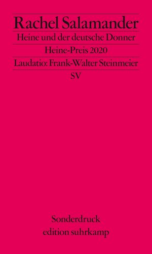 Buchcover Heine und der deutsche Donner | Rachel Salamander | EAN 9783518772058 | ISBN 3-518-77205-8 | ISBN 978-3-518-77205-8