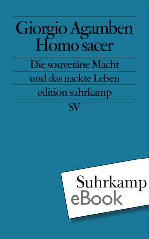 Buchcover Homo sacer | Giorgio Agamben | EAN 9783518784211 | ISBN 3-518-78421-8 | ISBN 978-3-518-78421-1