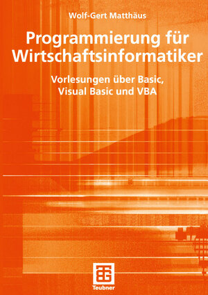 Programmierung für Wirtschaftsinformatiker. Vorlesungen über Visual Basic und VBA: Vorlesungen über Basic, Visual Basic und VBA