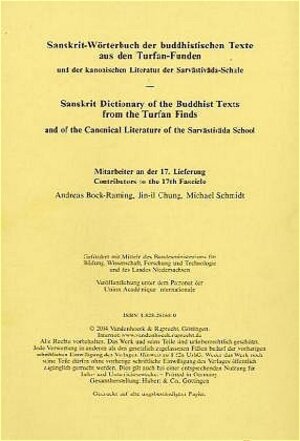 Buchcover Sanskrit-Wörterbuch der buddhistischen Texte aus den Turfan-Funden. Lieferung 17  | EAN 9783525261651 | ISBN 3-525-26165-9 | ISBN 978-3-525-26165-1