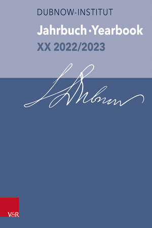 Buchcover Jahrbuch des Dubnow-Instituts /Dubnow Institute Yearbook XX 2022/2023  | EAN 9783525302873 | ISBN 3-525-30287-8 | ISBN 978-3-525-30287-3