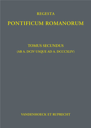 Buchcover Regesta Pontificum Romanorum | Philipp Jaffé | EAN 9783525310359 | ISBN 3-525-31035-8 | ISBN 978-3-525-31035-9