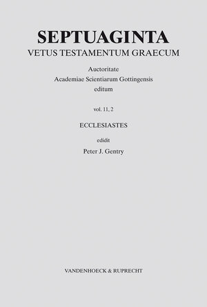 Buchcover Septuaginta. Band 11,2  | EAN 9783525534274 | ISBN 3-525-53427-2 | ISBN 978-3-525-53427-4
