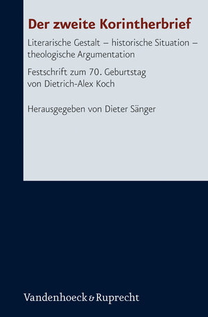 Buchcover Der zweite Korintherbrief  | EAN 9783525535332 | ISBN 3-525-53533-3 | ISBN 978-3-525-53533-2