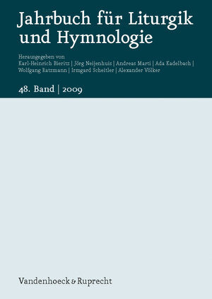 Buchcover Jahrbuch für Liturgik und Hymnologie, 48. Band 2009  | EAN 9783525572191 | ISBN 3-525-57219-0 | ISBN 978-3-525-57219-1