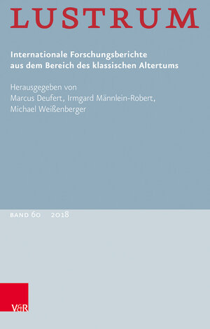 Buchcover Lustrum Band 60 – 2018  | EAN 9783525802359 | ISBN 3-525-80235-8 | ISBN 978-3-525-80235-9