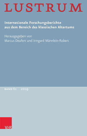Buchcover Lustrum Band 61 – 2019  | EAN 9783525802366 | ISBN 3-525-80236-6 | ISBN 978-3-525-80236-6