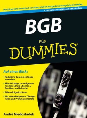 Buchcover BGB für Dummies | André Niedostadek | EAN 9783527696697 | ISBN 3-527-69669-5 | ISBN 978-3-527-69669-7