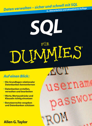 Buchcover SQL für Dummies | Allen G. Taylor | EAN 9783527710201 | ISBN 3-527-71020-5 | ISBN 978-3-527-71020-1