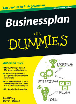 Buchcover Businessplan für Dummies | Paul Tiffany | EAN 9783527805082 | ISBN 3-527-80508-7 | ISBN 978-3-527-80508-2