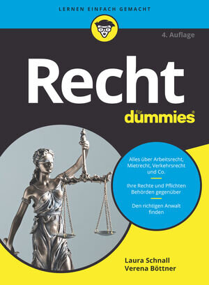 Buchcover Recht für Dummies | Laura Schnall | EAN 9783527840205 | ISBN 3-527-84020-6 | ISBN 978-3-527-84020-5