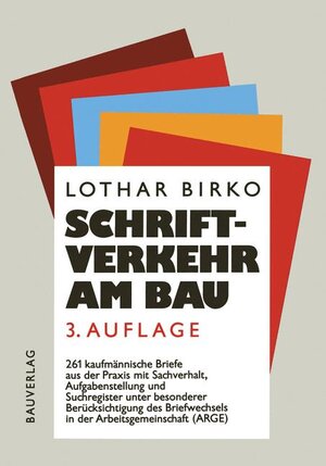 Buchcover Schriftverkehr am Bau | Lothar Birko | EAN 9783528016524 | ISBN 3-528-01652-3 | ISBN 978-3-528-01652-4