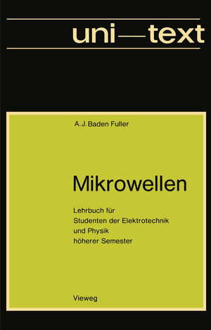 Buchcover Mikrowellen | Arthur J. Baden Fuller | EAN 9783528035655 | ISBN 3-528-03565-X | ISBN 978-3-528-03565-5