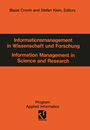 Buchcover Informationsmanagement in Wissenschaft und Forschung  | EAN 9783528051143 | ISBN 3-528-05114-0 | ISBN 978-3-528-05114-3