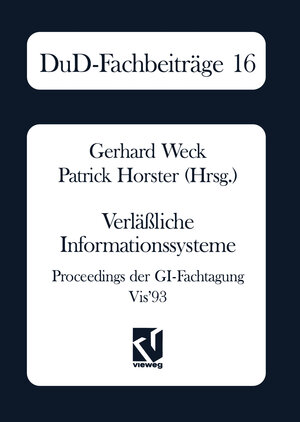 Buchcover Verläßliche Informationssysteme | EAN 9783528053444 | ISBN 3-528-05344-5 | ISBN 978-3-528-05344-4