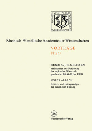 Buchcover Natur-, Ingenieur- und Wirtschaftswissenschaften | Henri C. J. H. Gelissen | EAN 9783531082370 | ISBN 3-531-08237-X | ISBN 978-3-531-08237-0