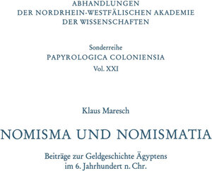 Buchcover Nomisma und Nomismatia | Klaus Maresch | EAN 9783531099354 | ISBN 3-531-09935-3 | ISBN 978-3-531-09935-4
