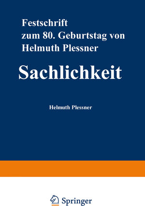 Buchcover Sachlichkeit  | EAN 9783531111872 | ISBN 3-531-11187-6 | ISBN 978-3-531-11187-2