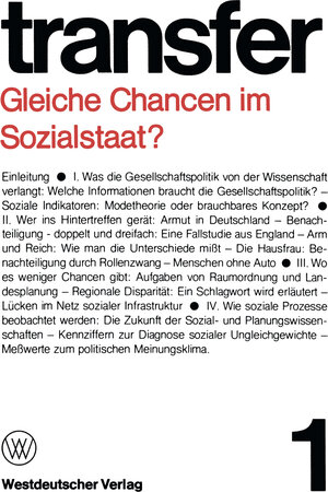 Buchcover Gleiche Chancen im Sozialstaat? | Carl Böhret | EAN 9783531113166 | ISBN 3-531-11316-X | ISBN 978-3-531-11316-6