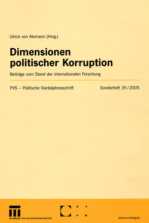 Buchcover Dimensionen politischer Korruption  | EAN 9783531141411 | ISBN 3-531-14141-4 | ISBN 978-3-531-14141-1