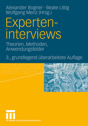 Buchcover Experteninterviews  | EAN 9783531162591 | ISBN 3-531-16259-4 | ISBN 978-3-531-16259-1