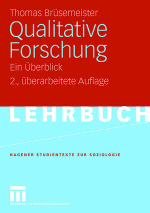 Buchcover Qualitative Forschung | Thomas Brüsemeister | EAN 9783531162881 | ISBN 3-531-16288-8 | ISBN 978-3-531-16288-1
