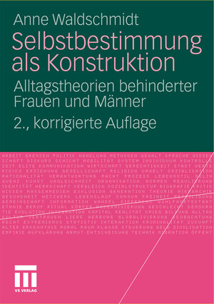 Buchcover Selbstbestimmung als Konstruktion | Anne Waldschmidt | EAN 9783531175386 | ISBN 3-531-17538-6 | ISBN 978-3-531-17538-6