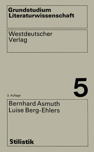 Buchcover Stilistik | Bernhard Asmuth | EAN 9783531292755 | ISBN 3-531-29275-7 | ISBN 978-3-531-29275-5