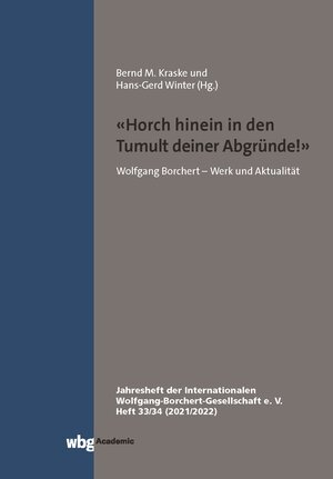 Buchcover "Horch hinein in den Tumult deiner Abgründe."  | EAN 9783534450022 | ISBN 3-534-45002-7 | ISBN 978-3-534-45002-2