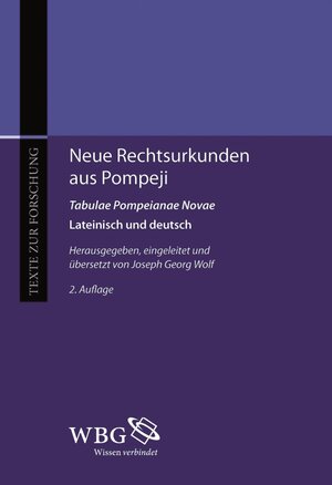 Buchcover Neue Rechtsurkunden aus Pompeji  | EAN 9783534723379 | ISBN 3-534-72337-6 | ISBN 978-3-534-72337-9