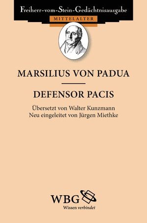 Buchcover Defensor Pacis  | EAN 9783534742813 | ISBN 3-534-74281-8 | ISBN 978-3-534-74281-3