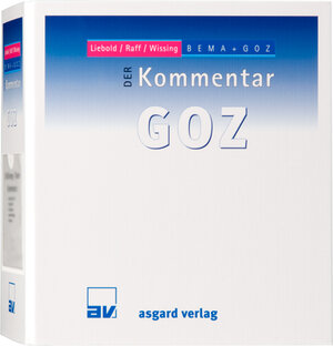 Buchcover DER Kommentar GOZ, Gesamtwerk Stand 139. Lieferung, 1/2024  | EAN 9783537545992 | ISBN 3-537-54599-1 | ISBN 978-3-537-54599-2