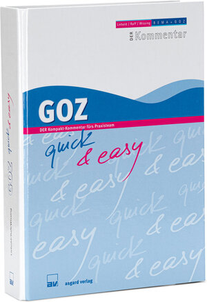 Buchcover GOZ quick & easy | Horst Raff | EAN 9783537645067 | ISBN 3-537-64506-6 | ISBN 978-3-537-64506-7
